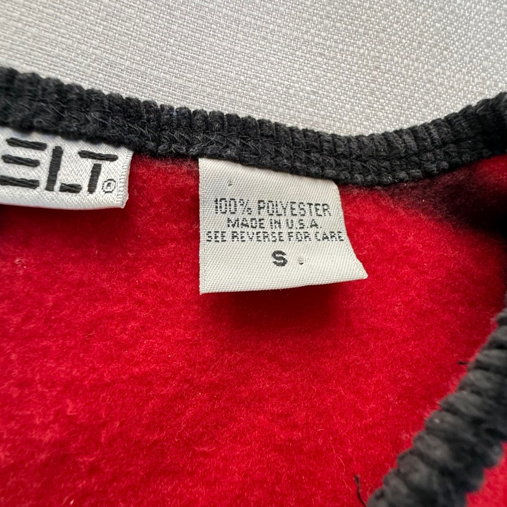 Sunbelt Red Plaid Fleece Vest Small Full Zip‎ Tartan Vintage USA Made - Picture 6 of 7